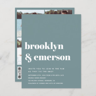 Lámina Invitación a matrimonio de código QR con foto mode