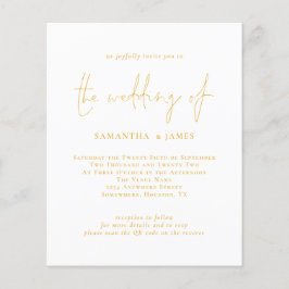 Lámina Invitación a matrimonio de código QR con guión de 