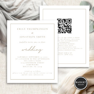 Lámina Invitación a matrimonio de código QR con guión de