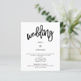 Lámina Invitación a matrimonio de código QR con guión grá