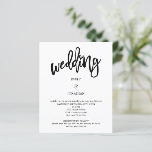 Lámina Invitación a matrimonio de código QR con guión grá