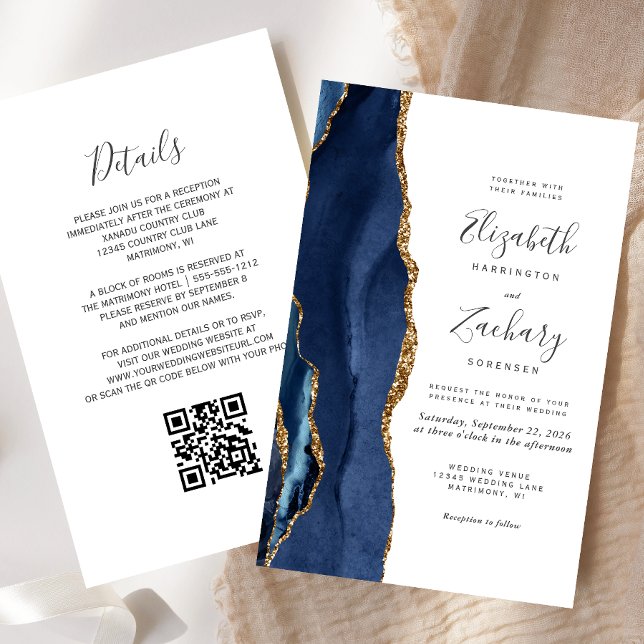 Lámina Invitación a matrimonio de código QR de la Agate d (Subido por el creador)
