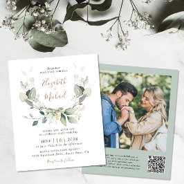 Lámina Invitación a matrimonio de código QR de la foto de