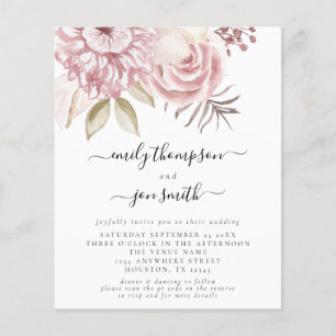 Lámina Invitación a matrimonio de código QR para florales