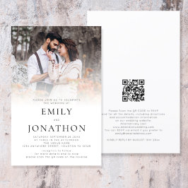 Lámina Invitación a matrimonio de código QR para foto sim