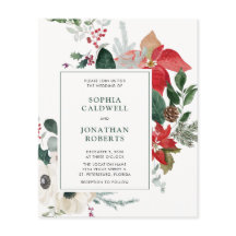 Invitación a matrimonio de código QR para Navidade