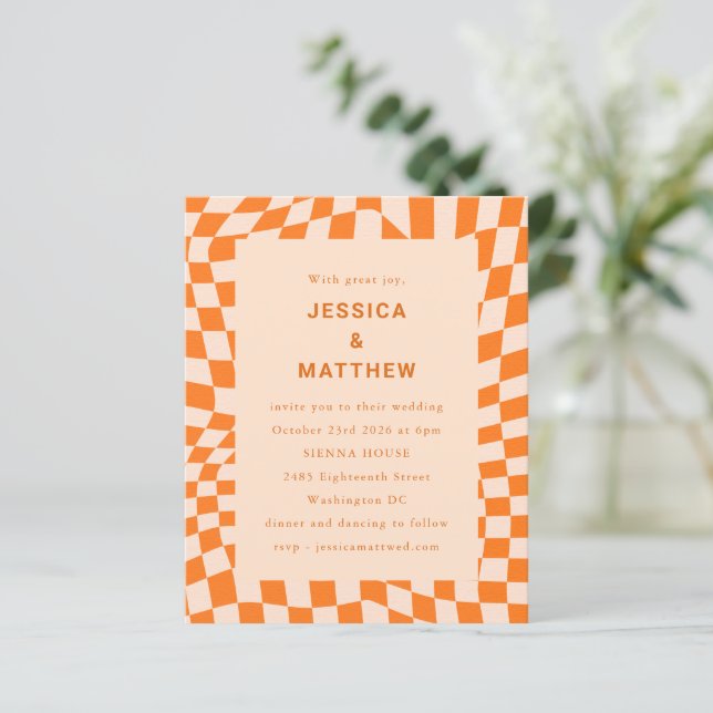 Lámina Invitación a matrimonio de comprobación de resumen (Anverso de pie)