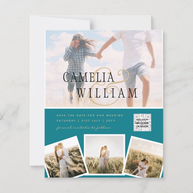 Lámina Invitación a matrimonio de foto de presupuesto Gua (Anverso)