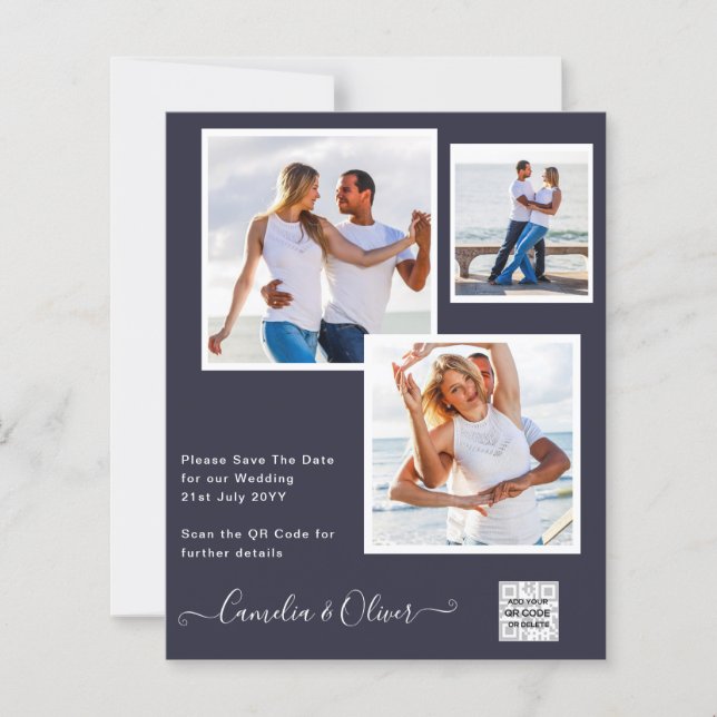 Lámina Invitación a matrimonio de foto de presupuesto Gua (Anverso)