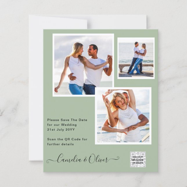Lámina Invitación a matrimonio de foto de presupuesto Gua (Anverso)