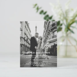 Lámina Invitación a matrimonio de foto moderada mínima