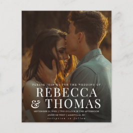 Lámina Invitación a matrimonio de fotografía de superposi