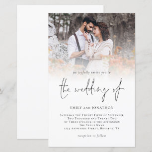 Lámina Invitación a matrimonio de guión de sobreimpresión