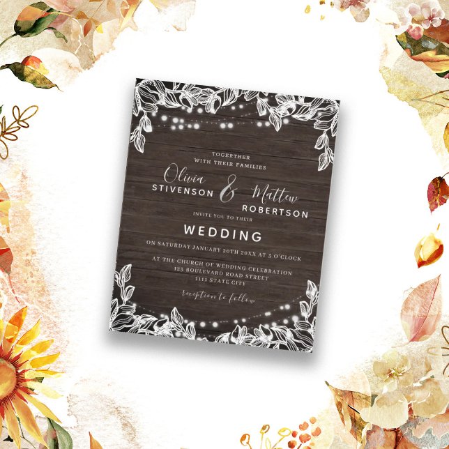 Lámina Invitación a matrimonio de las luces de cadena rus (Subido por el creador)