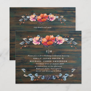 Lámina Invitación a matrimonio de Naranjas de Madera Rúst