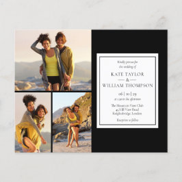 Lámina Invitación a matrimonio de presupuesto en blanco y