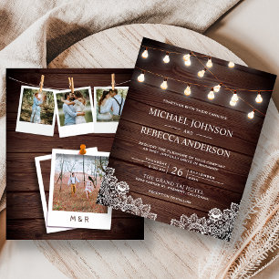 Lámina Invitación a matrimonio de presupuesto por foto de