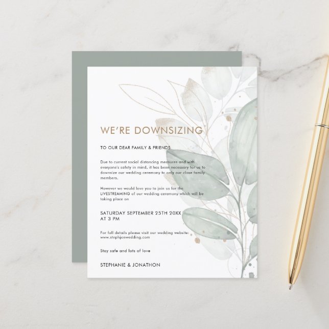Lámina Invitación a matrimonio de reducción de tamaño del (Anverso/Reverso In Situ)