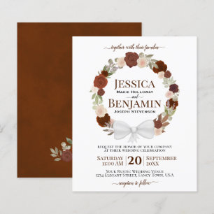 Lámina Invitación a matrimonio de Rosas de Naranjas oxida