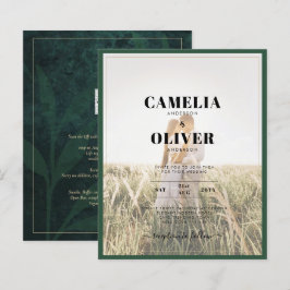 Lámina Invitación a matrimonio de superposición de foto v
