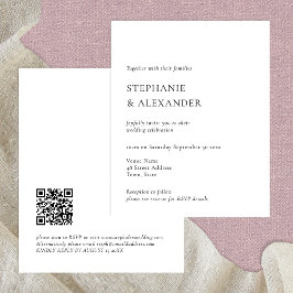 Lámina Invitación a matrimonio de texto de código QR mode
