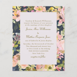 Lámina Invitación a matrimonio formal floral de la Marina