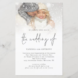 Lámina Invitación a matrimonio fotográfico de código QR d
