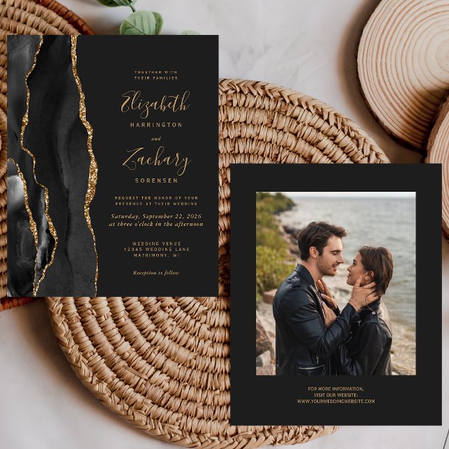 Lámina Invitación a matrimonio oscuro de la foto de la ag (Subido por el creador)
