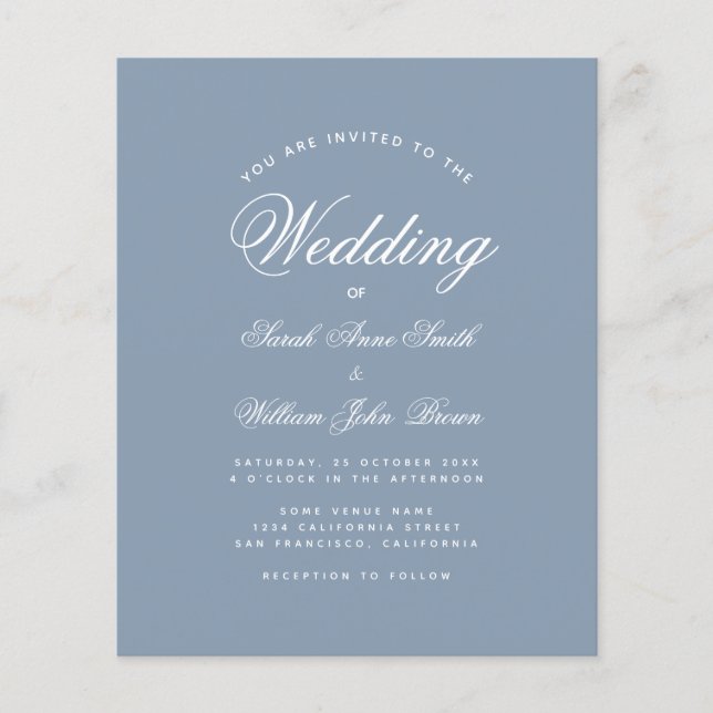 Lámina Invitación a matrimonio presupuestal de caligrafía (Anverso)