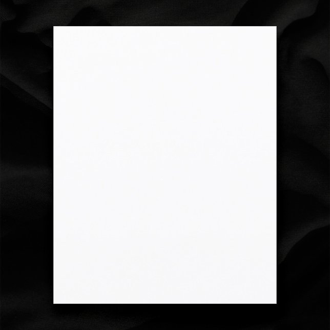 Lámina Invitación a matrimonio presupuestal en blanco de  (Plain white 4.5" x 5.6" small blank budget wedding invitation)