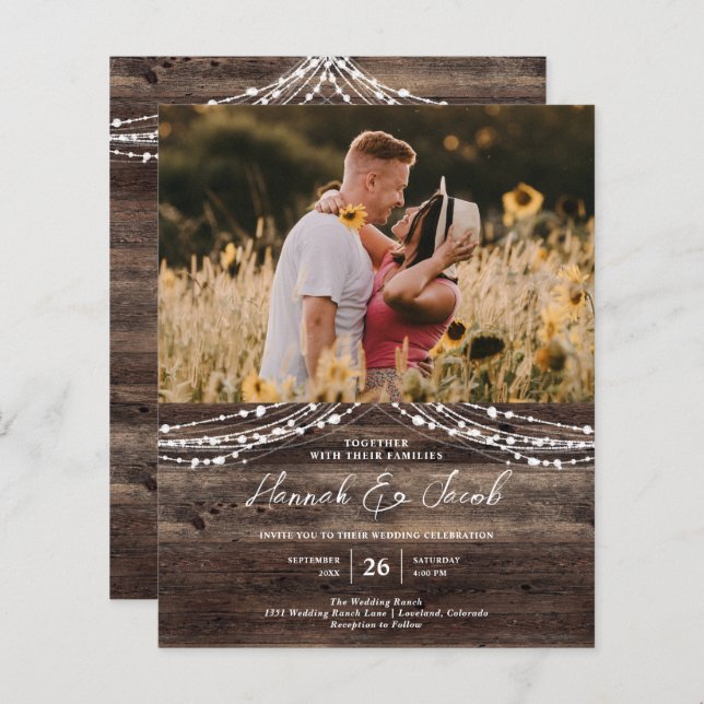 Lámina Invitación a matrimonio RSVP del código QR de Made (Anverso / Reverso)