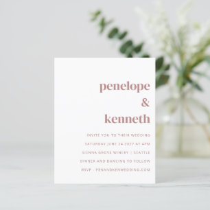 Lámina Invitación a matrimonio simple de barro de terraco