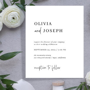 Lámina Invitación a matrimonio simple y moderna de presup