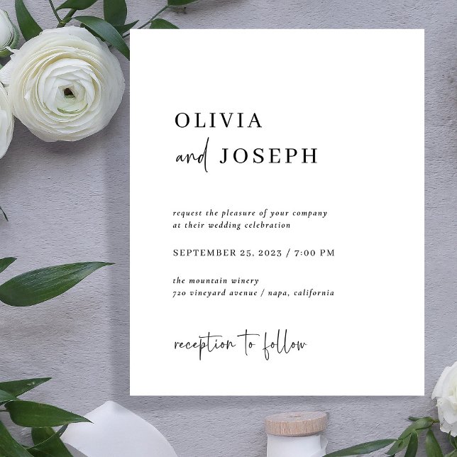 Lámina Invitación a matrimonio simple y moderna de presup (Subido por el creador)