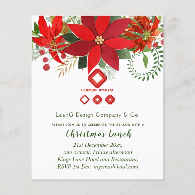 Lámina Invitación a Navidades corporativos (ADD LOGO) Poi (Anverso)