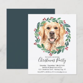 Lámina Invitación a Navidades de perros del recuperador d