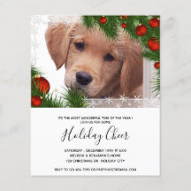 Invitación a Navidades de perros del recuperador d