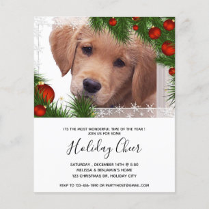 Lámina Invitación a Navidades de perros del recuperador d