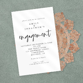 Lámina Invitación a participar en script blanco simple de