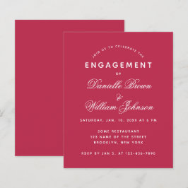 Lámina Invitación a participar en un presupuesto magenta 