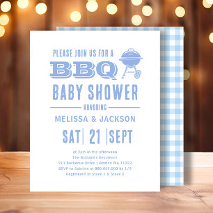 Lámina Invitación a presupuesto Baby Shower para barbacoa