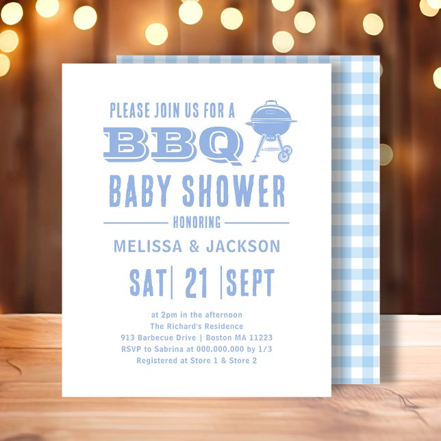 Lámina Invitación a presupuesto Baby Shower para barbacoa (Subido por el creador)