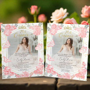 Lámina Invitación a presupuesto de foto de mis quinceañer