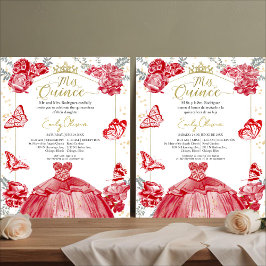 Lámina Invitación a presupuesto de mis quinceañeras Flora