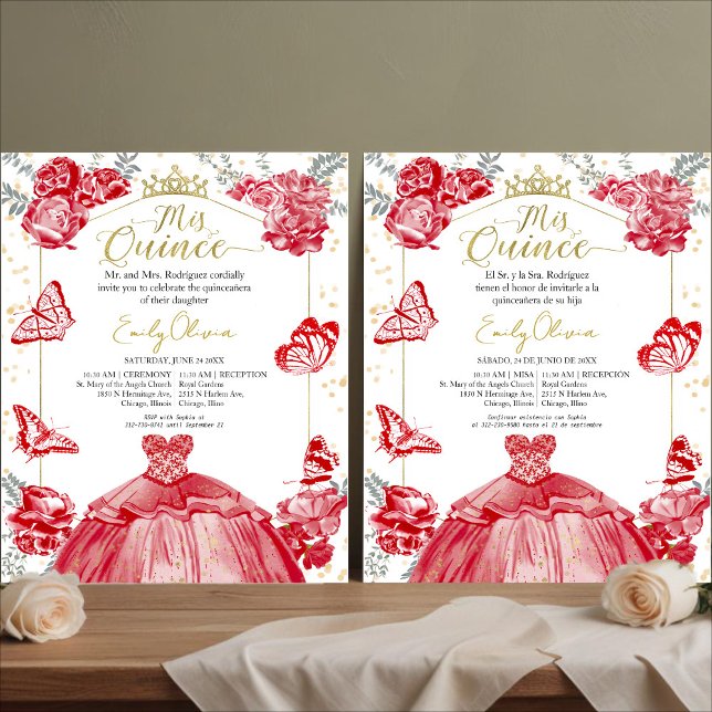 Lámina Invitación a presupuesto de mis quinceañeras Flora (Subido por el creador)