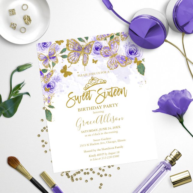 Lámina Invitación a presupuesto para mariposa morada Swee (Subido por el creador)