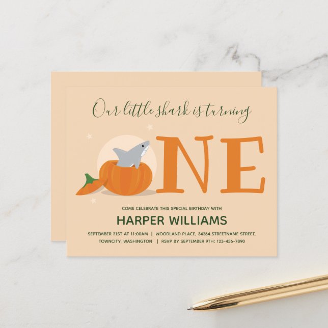 Lámina Invitación a primer cumpleaños de la Calabaza de u (Anverso/Reverso In Situ)