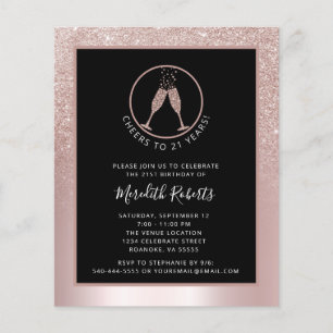 Lámina Invitación a Purpurina de Relieve metalizado Rubor