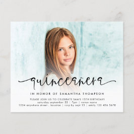 Lámina Invitación a Quinceañera de guión de superposición