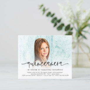 Lámina Invitación a Quinceañera de guión de superposición